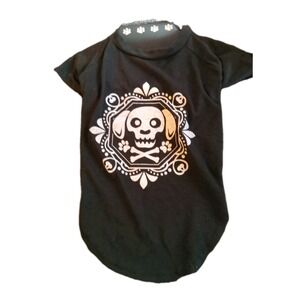 NWT Halloween M Dog Shirt‎ Black Skeleton Bones Costume Pet Clothes